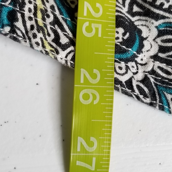 Chino Teal Paisley Print 100% Linen Open Cardigan Size 2 - Picture 6 of 7